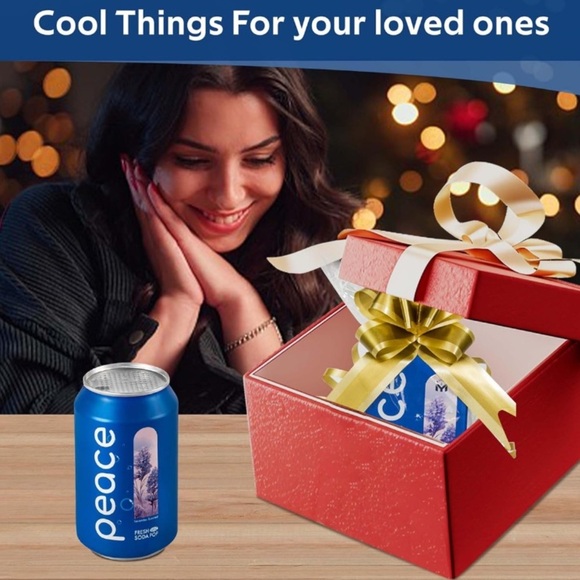 Soda Can Blue Candle 11 oz Natural Soy Wax, Scented Candle Unique Gifts for Home - Picture 6 of 10